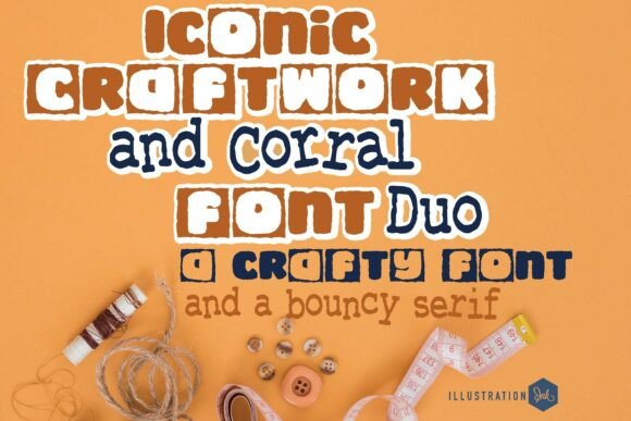 Iconic Craftwork & Corral Font Duo