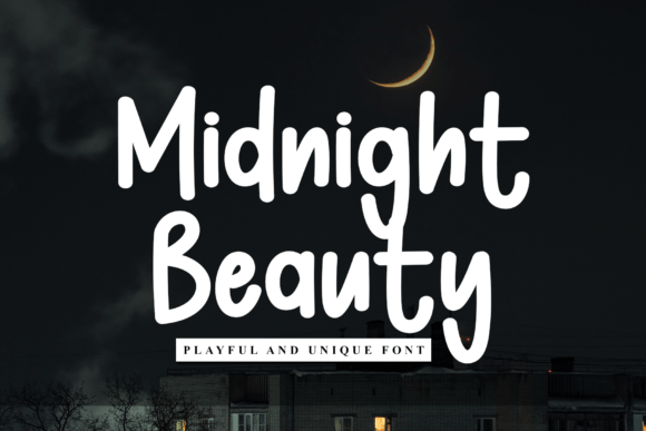 Midnight Beauty: A Playful Font for Bold Campaigns