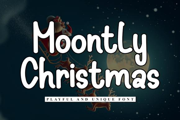 Moontly Christmas Font Review for Web Design